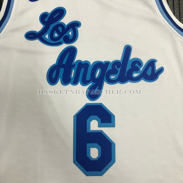 Maillot Los Angeles Lakers LeBron James NO 6 Classic 2019-20 Blanc